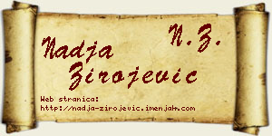 Nadja Zirojević vizit kartica
